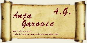 Anja Garović vizit kartica